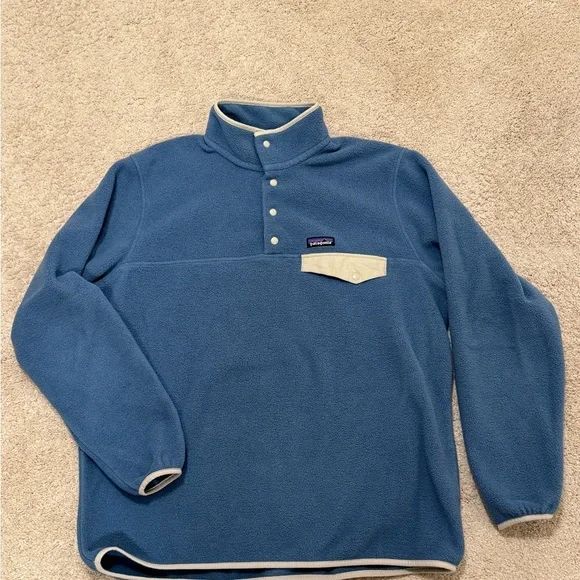 Patagonia Lightweight Synchilla Snap-T Fleece Pullover Men’s — Still Blue - Picture 3 of 7